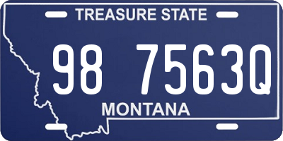 MT license plate 987563Q