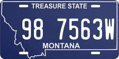 MT license plate 987563W