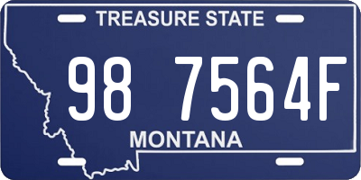 MT license plate 987564F