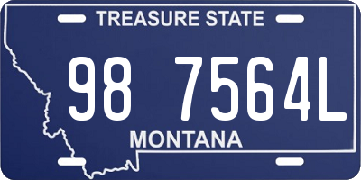 MT license plate 987564L