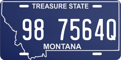 MT license plate 987564Q