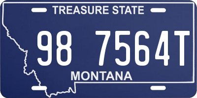 MT license plate 987564T