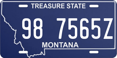 MT license plate 987565Z