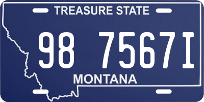 MT license plate 987567I