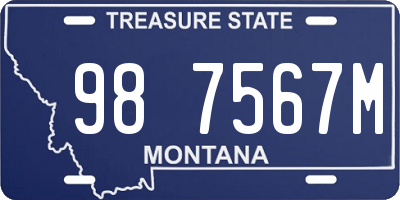 MT license plate 987567M