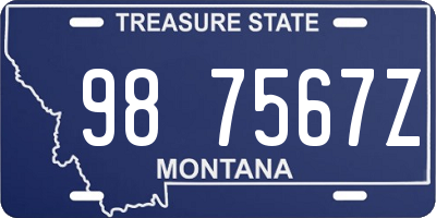 MT license plate 987567Z