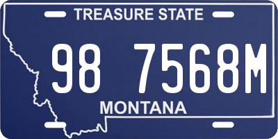 MT license plate 987568M