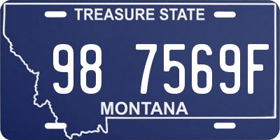 MT license plate 987569F