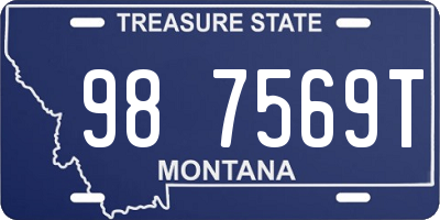 MT license plate 987569T