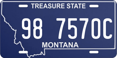 MT license plate 987570C