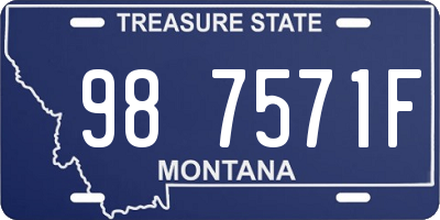 MT license plate 987571F