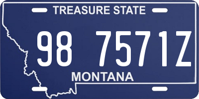 MT license plate 987571Z