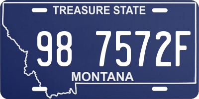 MT license plate 987572F