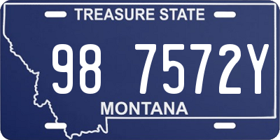 MT license plate 987572Y