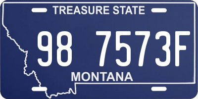 MT license plate 987573F