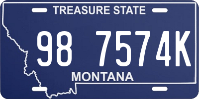 MT license plate 987574K