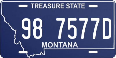 MT license plate 987577D