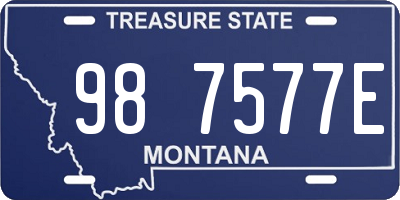 MT license plate 987577E