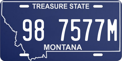 MT license plate 987577M