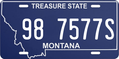 MT license plate 987577S