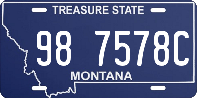 MT license plate 987578C