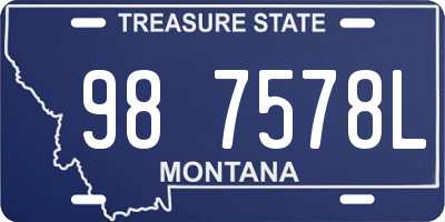 MT license plate 987578L