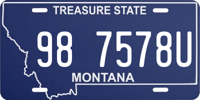 MT license plate 987578U
