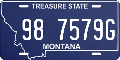 MT license plate 987579G