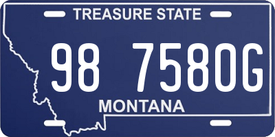 MT license plate 987580G