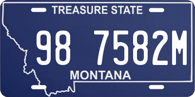 MT license plate 987582M