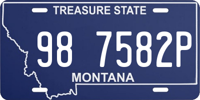 MT license plate 987582P