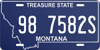 MT license plate 987582S