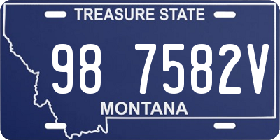 MT license plate 987582V