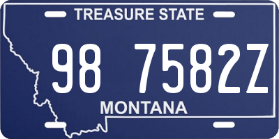 MT license plate 987582Z