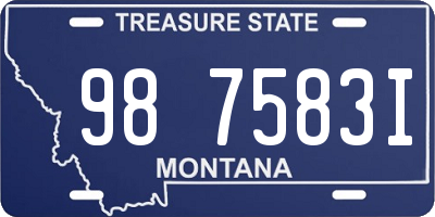 MT license plate 987583I