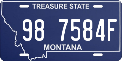 MT license plate 987584F