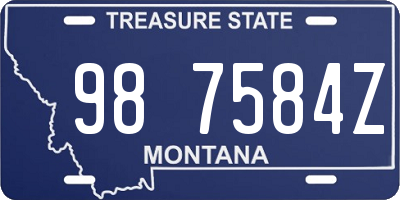 MT license plate 987584Z