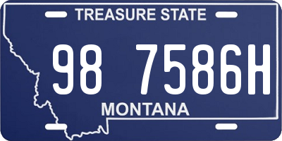 MT license plate 987586H