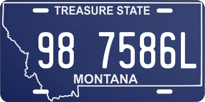 MT license plate 987586L