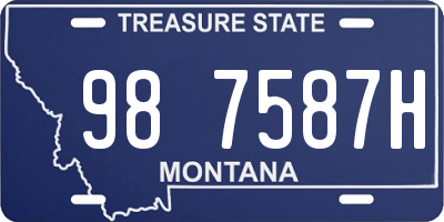 MT license plate 987587H