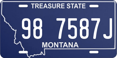 MT license plate 987587J