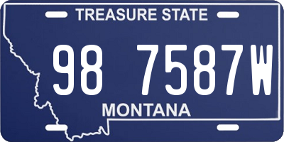 MT license plate 987587W