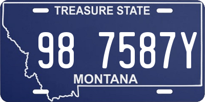 MT license plate 987587Y