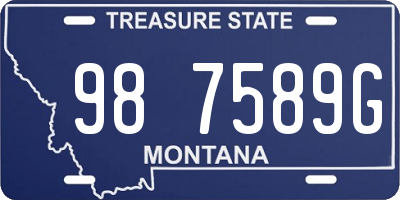 MT license plate 987589G