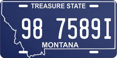 MT license plate 987589I