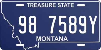 MT license plate 987589Y