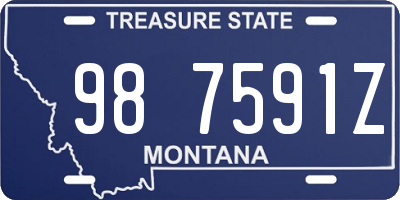 MT license plate 987591Z