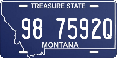 MT license plate 987592Q