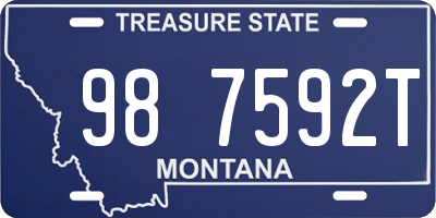 MT license plate 987592T