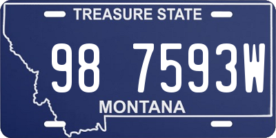 MT license plate 987593W